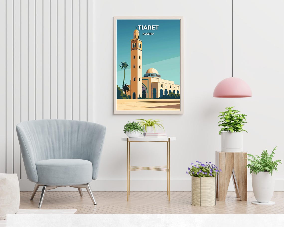 Great Mosque Of Tiaret Travel Print Wall Art Tiaret Algeria City Print Great Mosque Of Tiaret Travel Gift Great Mosque Of Tiaret Poster - Image 2