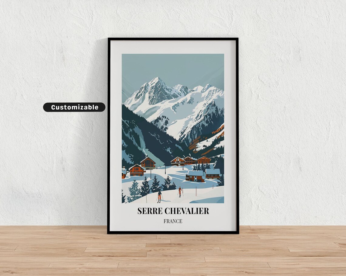 Serre Chevalier France Travel Poster Art Print