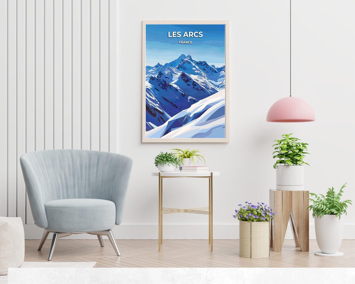 Les Arcs France Travel Print Wall Art Les Arcs France City Print Les Arcs France Travel Gift Les Arcs France Poster Travel Gift - Image 2