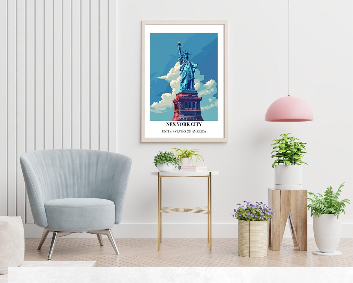 New York City Travel Print New York City United States Travel Gift City Poster Wedding Gift - Image 2