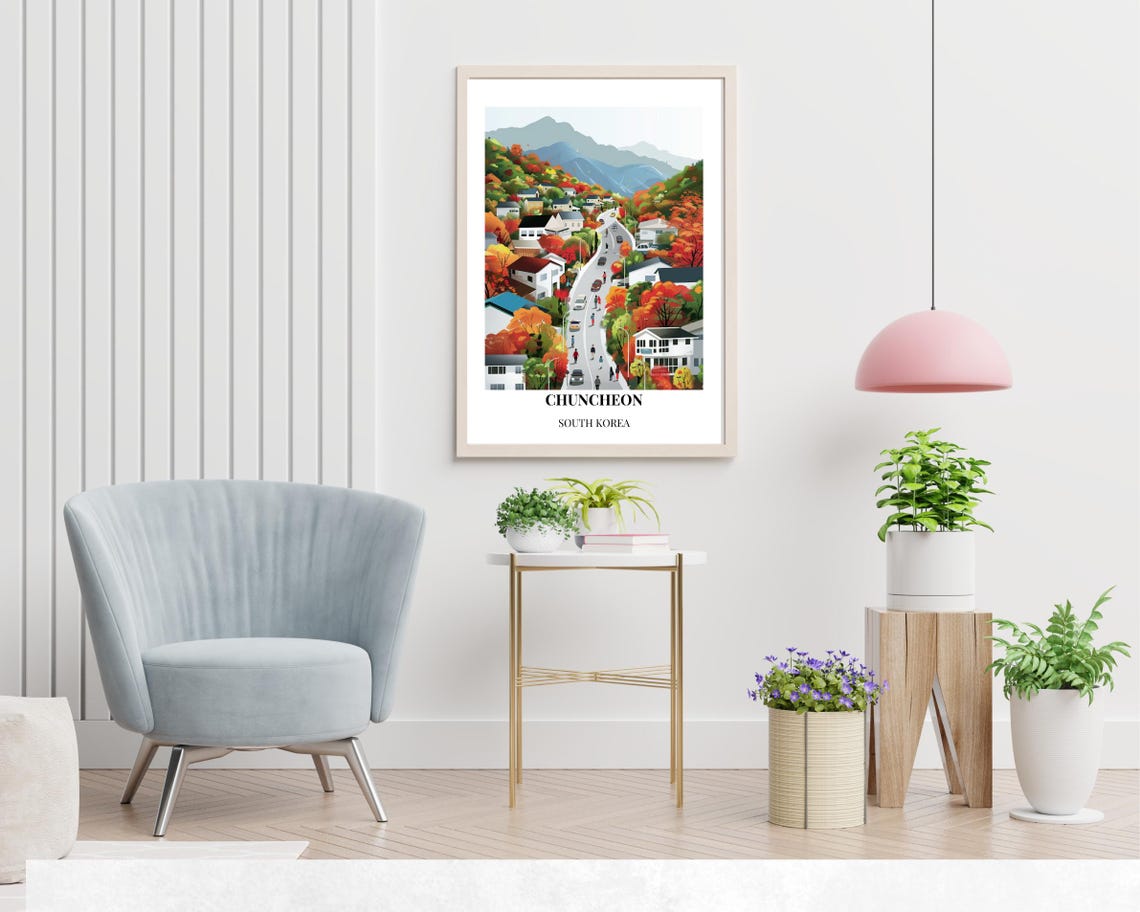 Nami Island Travel Print Wall Art Chuncheon South Korea City Print Nami Island Travel Gift Nami Island Poster - Image 2