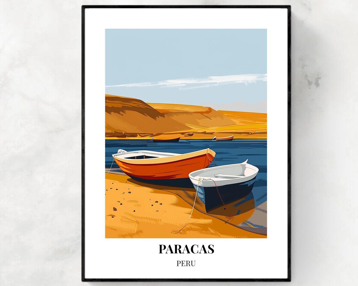 Paracas National Reserve Travel Print Wall Art Paracas Peru City Print Paracas National Reserve Travel Gift Wall Art