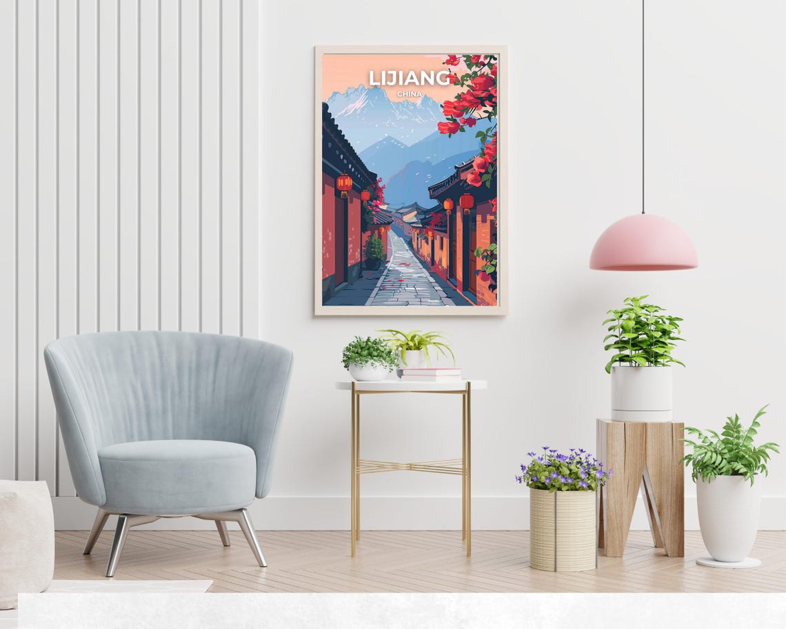 Old Town Of Lijiang Travel Print Wall Art Lijiang China City Print Old Town Of Lijiang Travel Gift Old Town Of Lijiang Poster Wall Art - Image 2