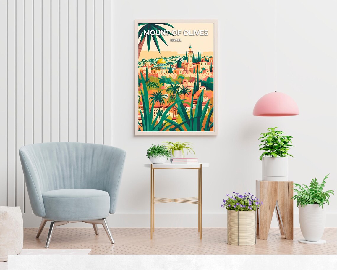 Mount Of Olives Jerusalem Old City Golden Dome Of The Rock Poster - Image 2