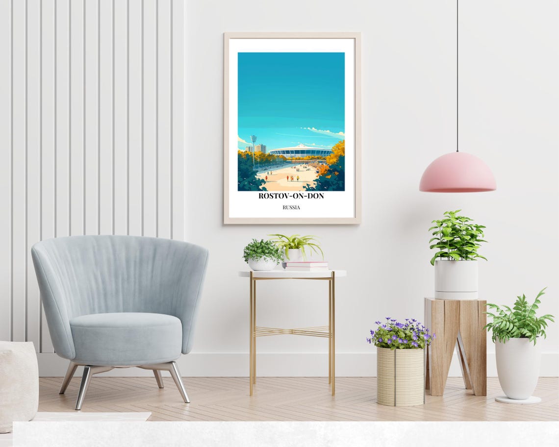 Rostov Arena Travel Print Wall Art Rostov On Don Russia City Print Rostov Arena Travel Gift Rostov Arena Poster - Image 2