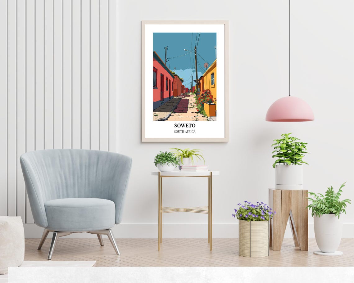 Vilakazi Street Travel Print Wall Art Soweto South Africa City Print Vilakazi Street Travel Gift Vilakazi Street Poster Travel Gift - Image 2