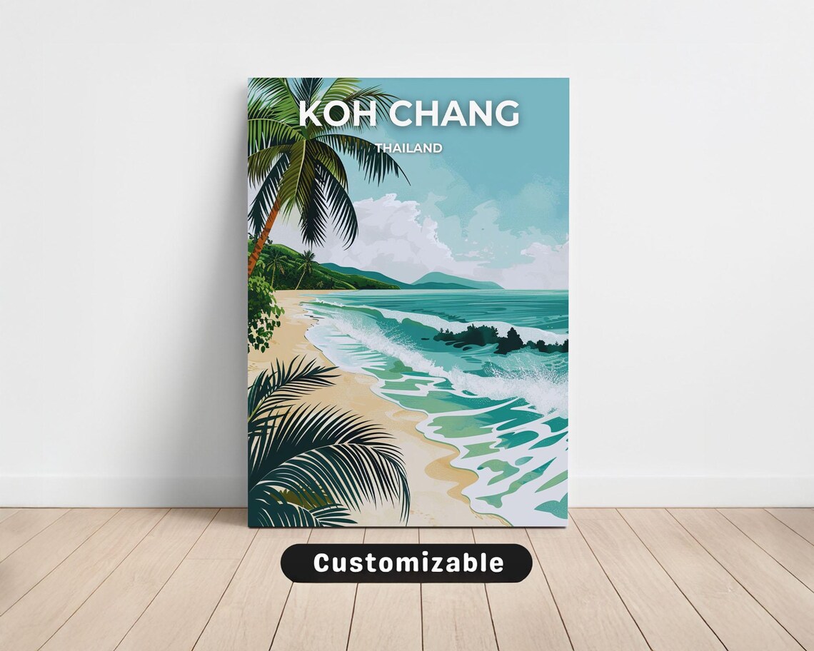 Koh Chang Thailand Tropical Island Beach Paradise Travel Poster