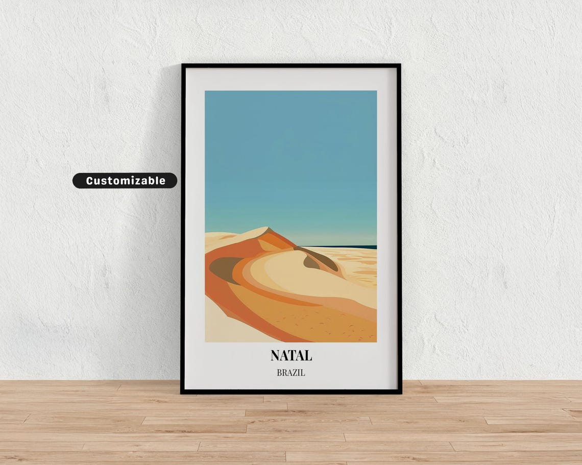 Natal Brazil Travel Poster Custom Wall Art