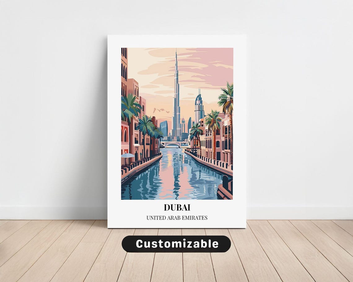 Dubai Creek Abra Waterfront Old Souks United Arab Emirates Poster