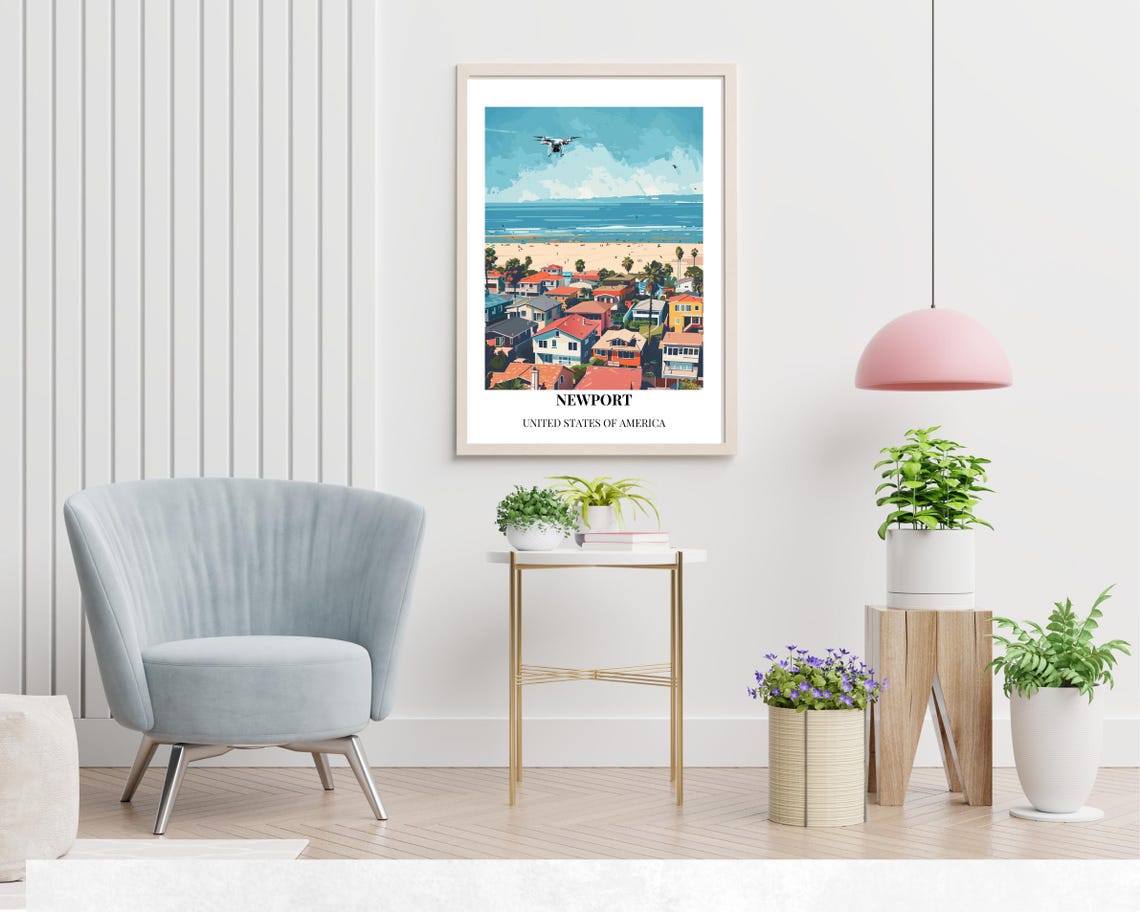 Newport Travel Print Wall Art Newport Rhode Island City Print Newport Travel Gift Newport City Poster Travel Gift - Image 2