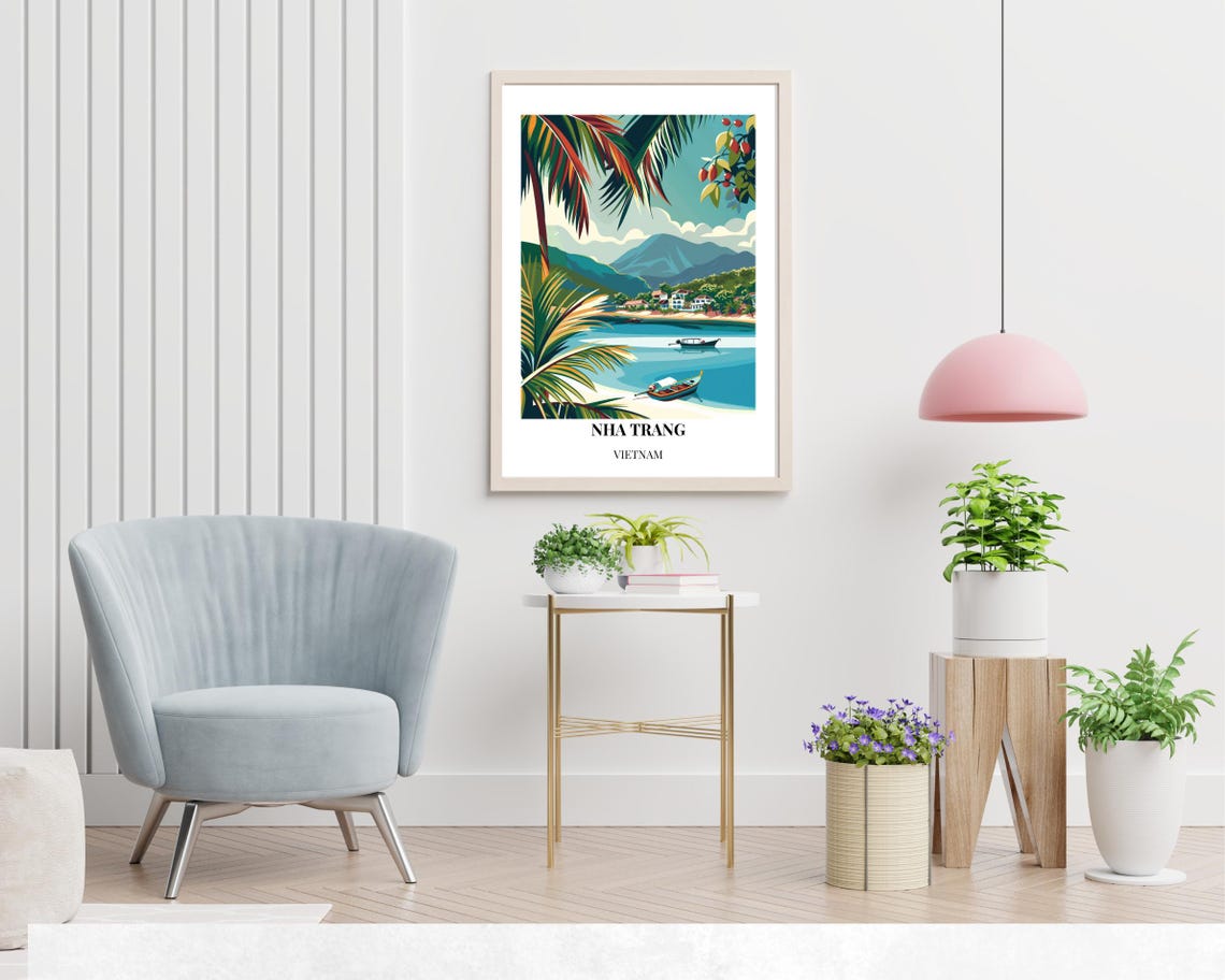 Vinpearl Land Travel Print Wall Art Nha Trang Vietnam City Print Vinpearl Land Travel Gift Vinpearl Land Poster - Image 2
