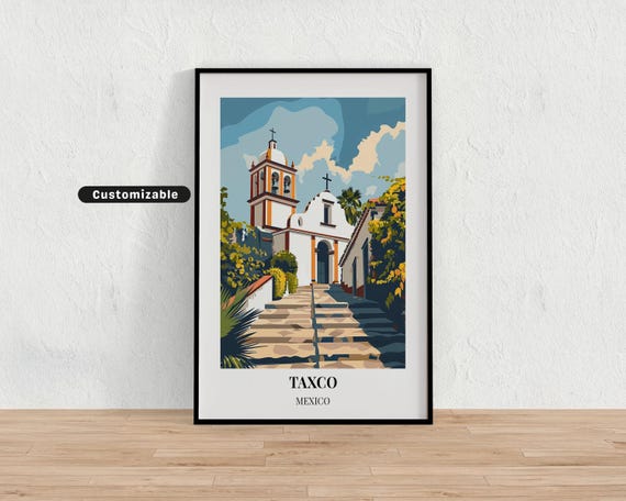 Taxco Mexico Travel Poster Custom Wall Art