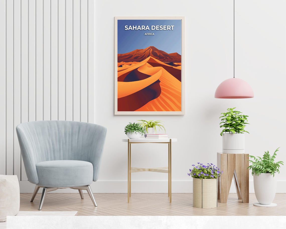 Sahara Desert Africa Travel Print Wall Art Sahara Desert Africa City Print Sahara Desert Africa Travel Gift Sahara Desert Wall Art - Image 2