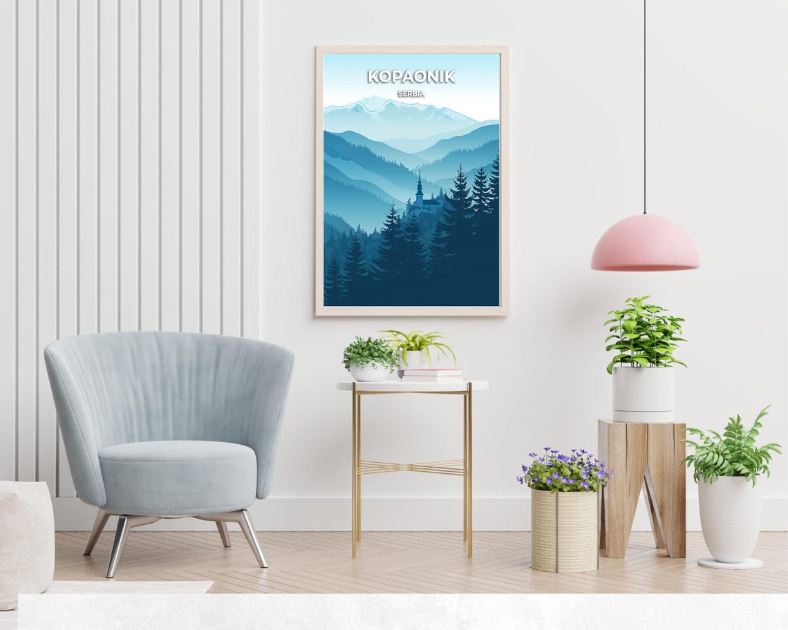 Kopaonik National Park Travel Print Wall Art Kopaonik Serbia City Print Kopaonik National Park Travel Gift Wall Art - Image 2