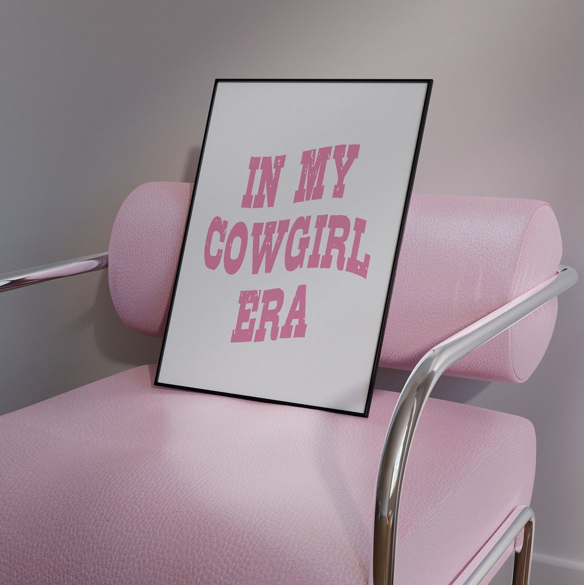 In My Cowgirl Era Wall Art Print Trendy Cowgirl Wall Art Cowgirl Coastal Pink Western Inspired Wall Art Trendy College Gallery Wall Art - Image 4