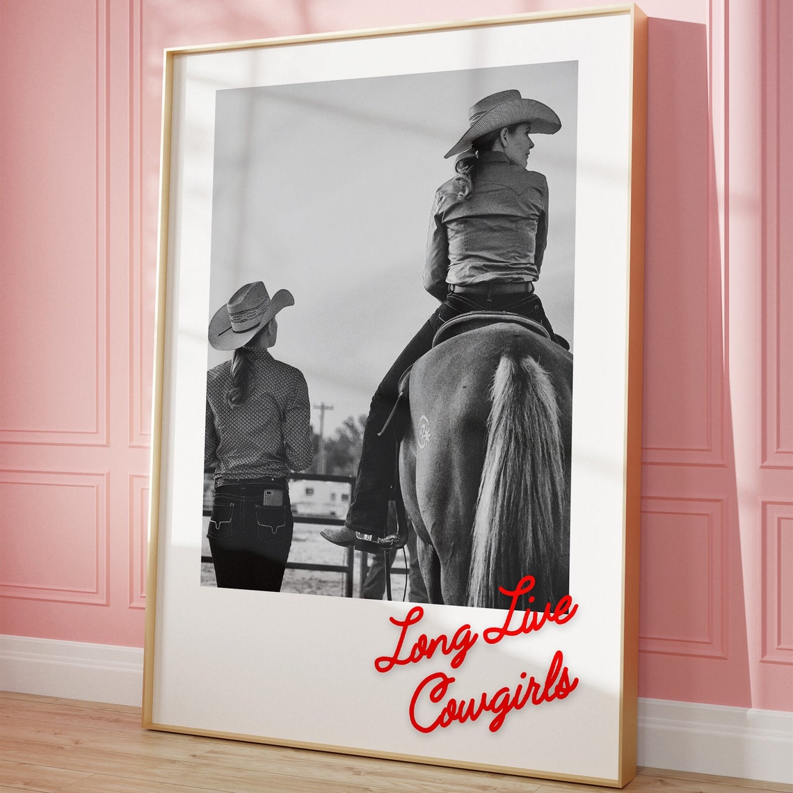 Long Live Cowgirls Print Wall Art Cowgirl Coastal Retro Western Wall Art Trendy College Wall Art Poster Howdy Wall Art - Image 5