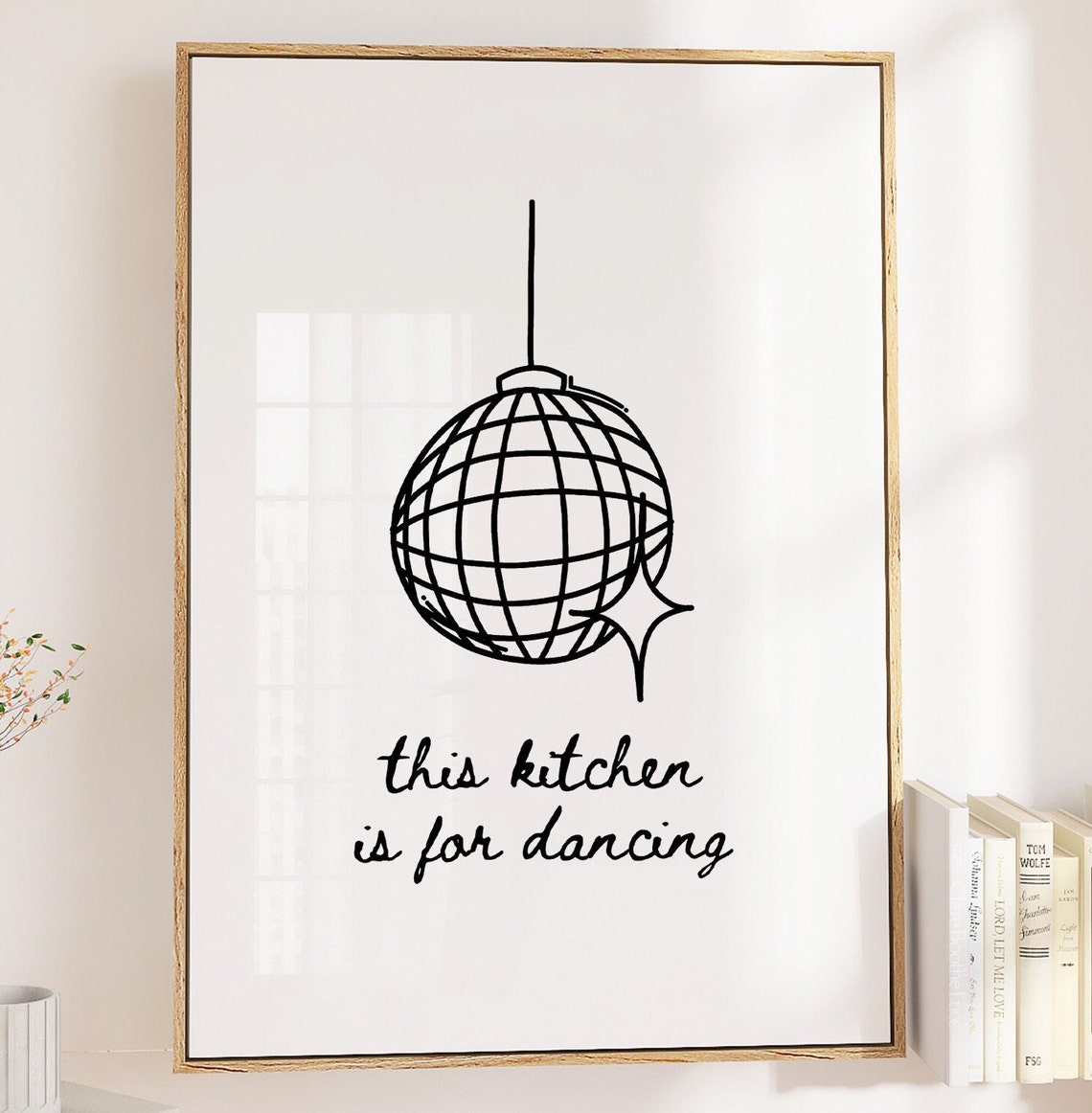 This Kitchen Is For Dancing Disco Ball Minimalist Kitchen Poster - Image 4