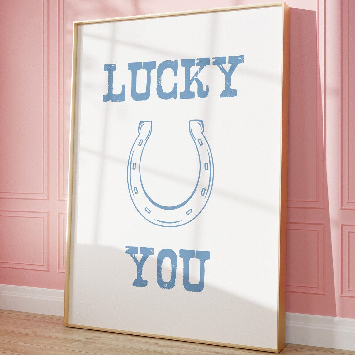 Lucky You Cowgirl Coastal Decor Art Print - Image 2