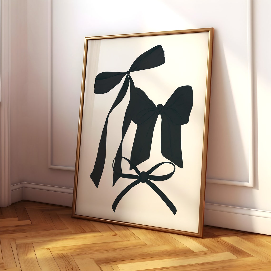 Elegant Black Bows Balletcore Coquette Aesthetic Girls Room Poster - Image 4