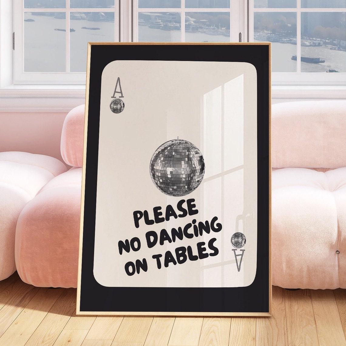 Please No Dancing On Tables Disco Ball Ace Playing Card Print - Image 5