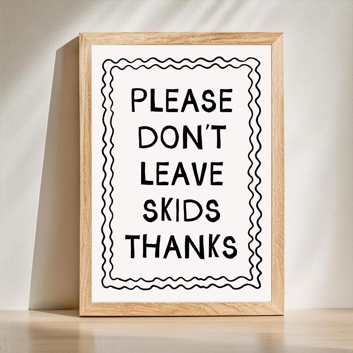 Please Don't Leave Skids Thanks Funny Bathroom Quote Sign Poster