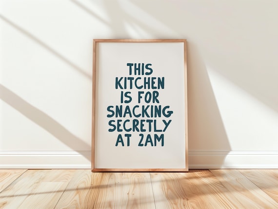 Snacking Kitchen Wall Print Art Girl Decor Preppy Food Trendy Girly Prints