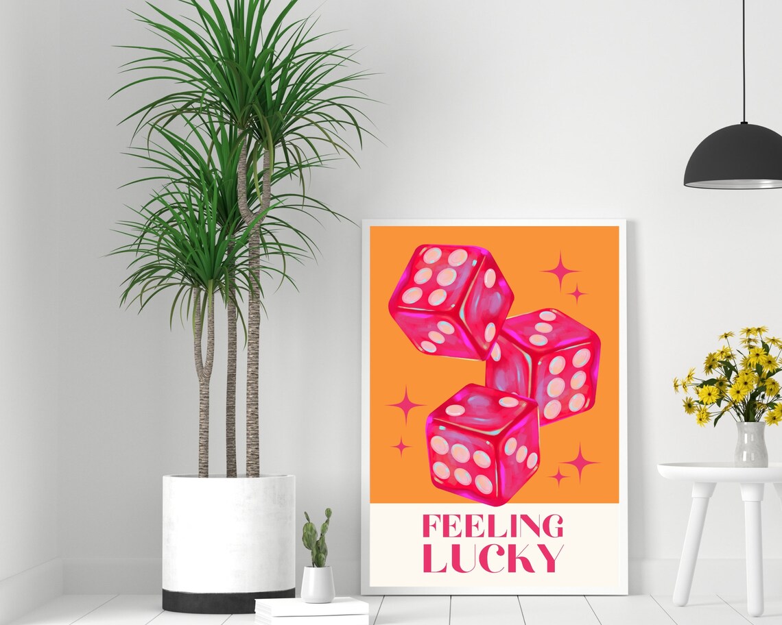 Feeling Lucky Lucky Dice Poster Print, Retro Y2K - Image 2