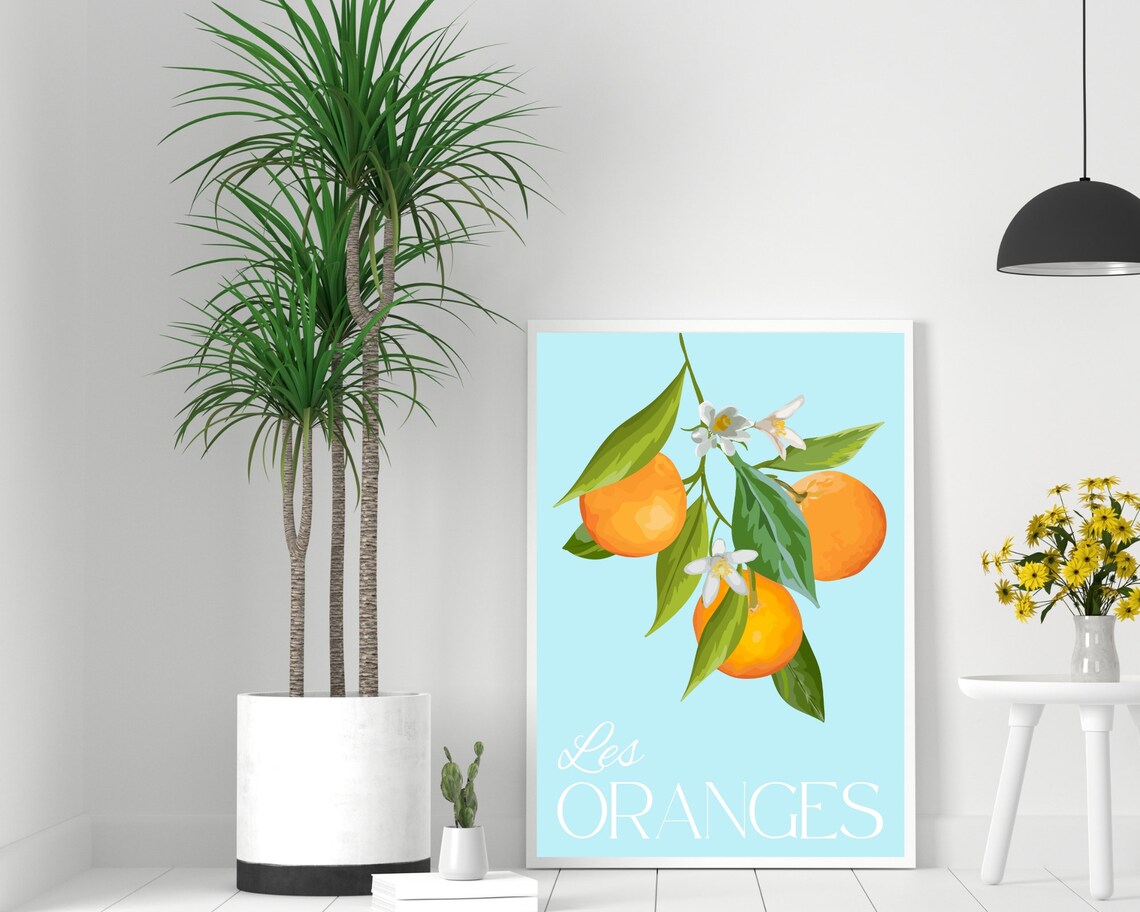 Les Oranges Botanical Fruit Market Art Print - Image 2