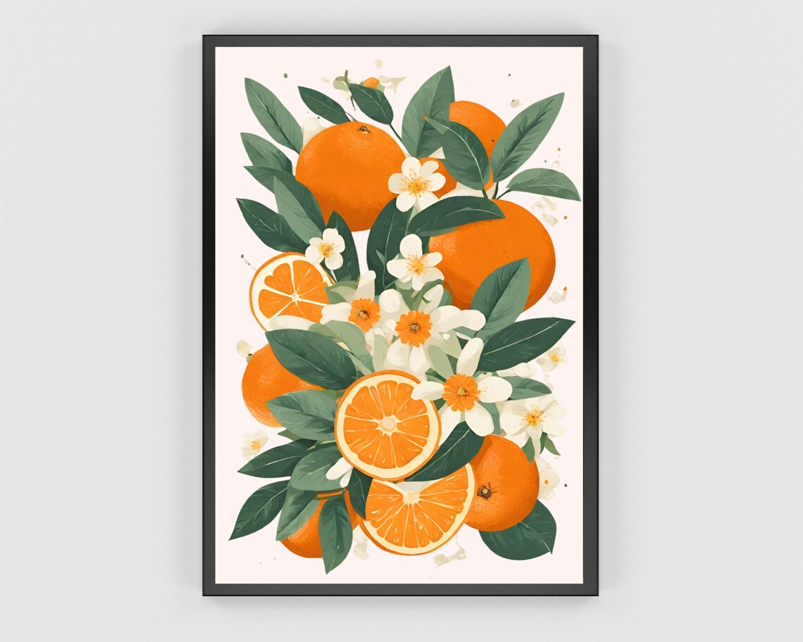 Oranges Vintage Kitchen Art Print, Citrus Market Poster - Image 3