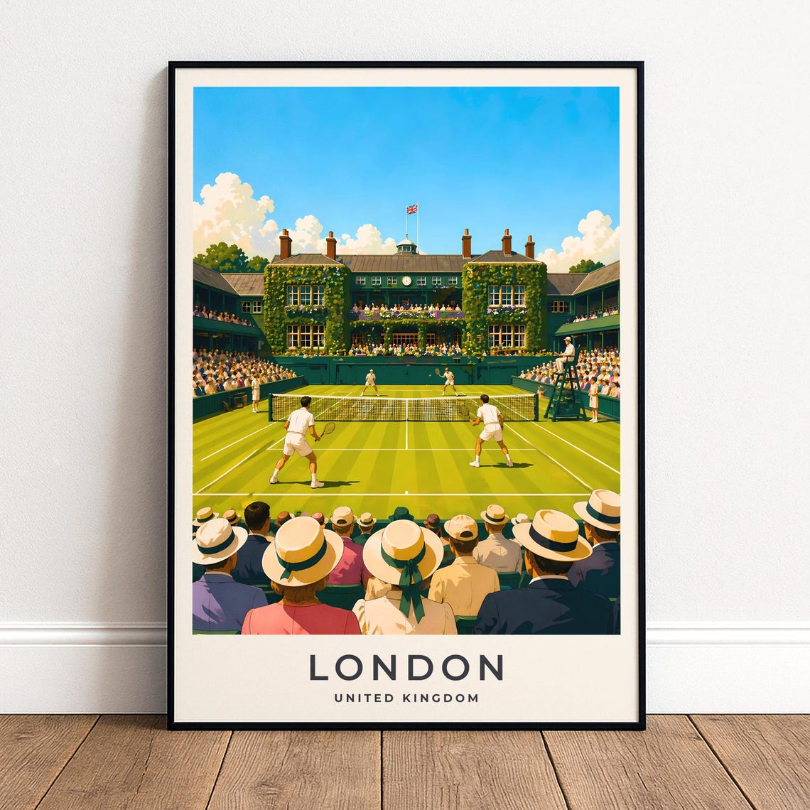 London Tennis Poster Wall Art Print
