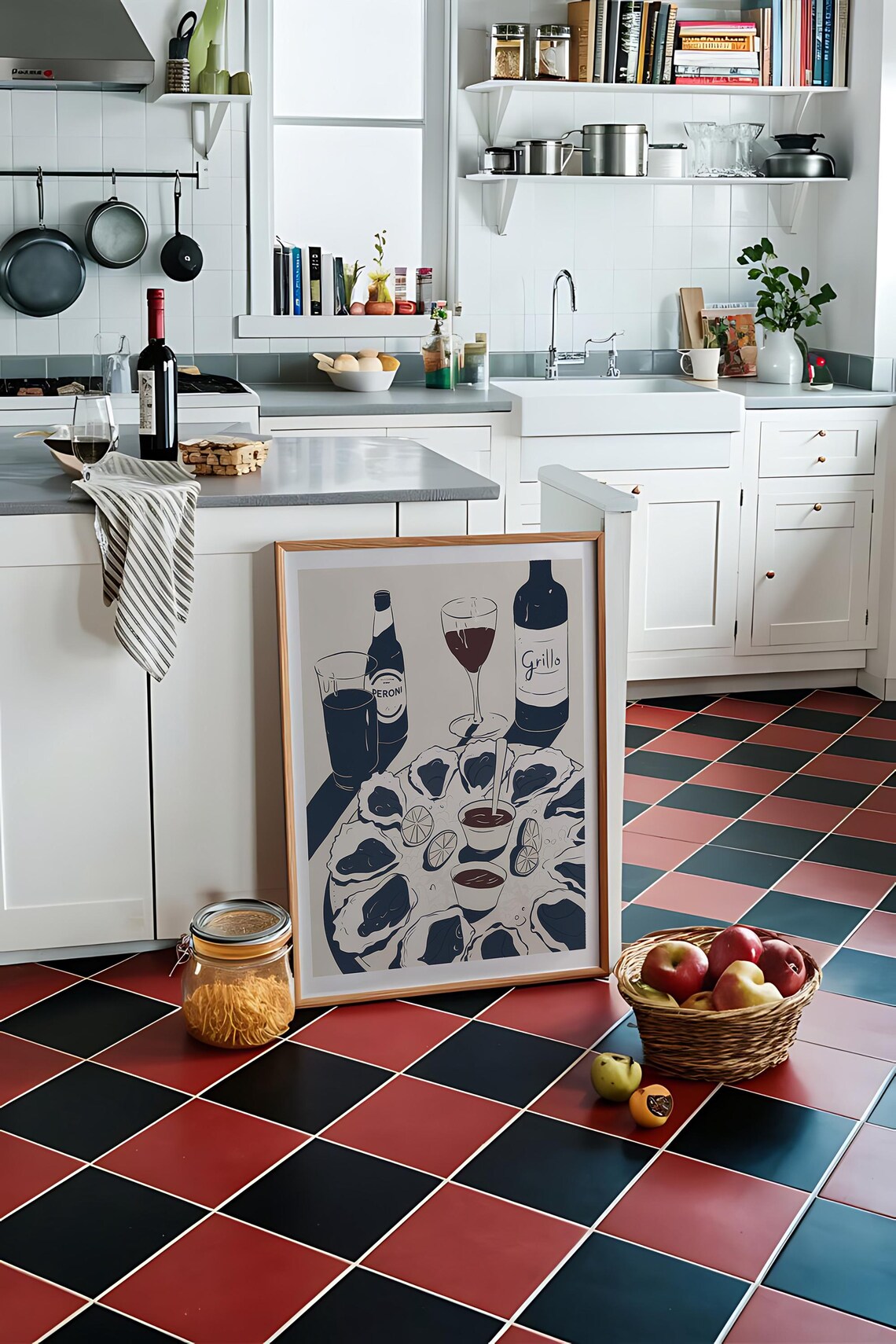 Oyster Print, Coastal Kitchen Decor Poster - Image 5