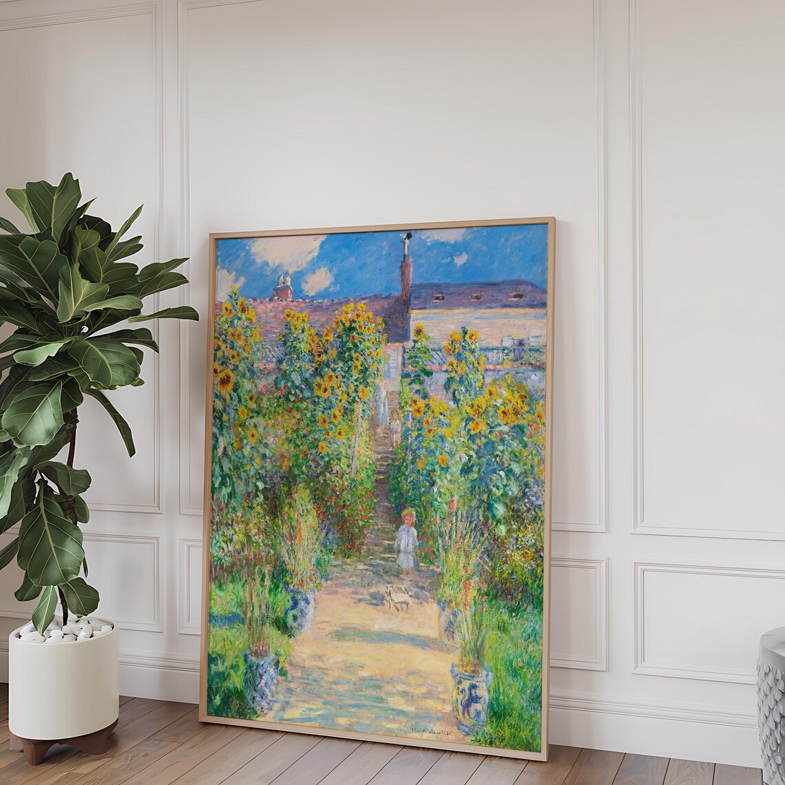 Claude Monet Impressionist Garden Painting, Giverny - Image 4