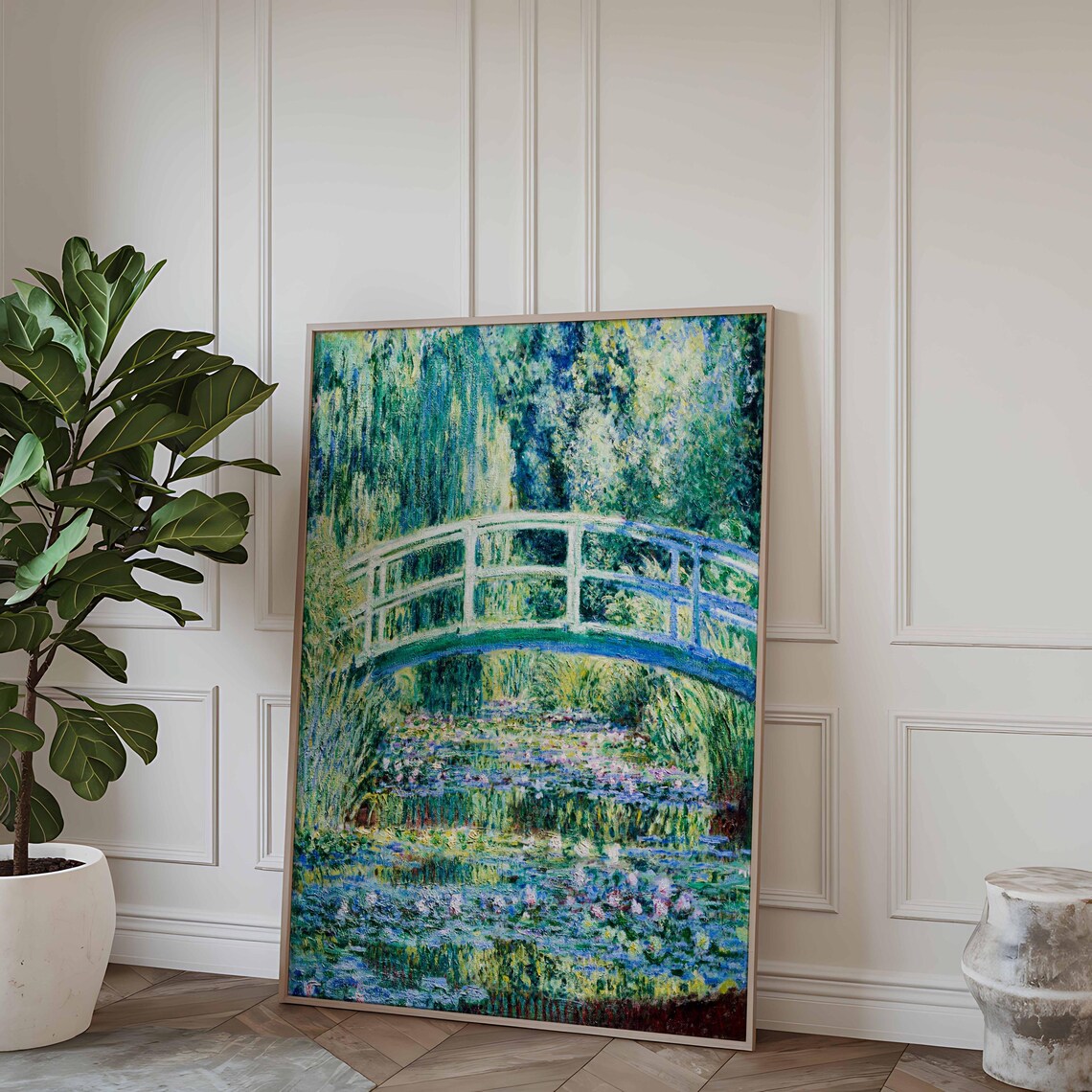 Claude Monet Impressionist Landscape, Vintage French Art Print