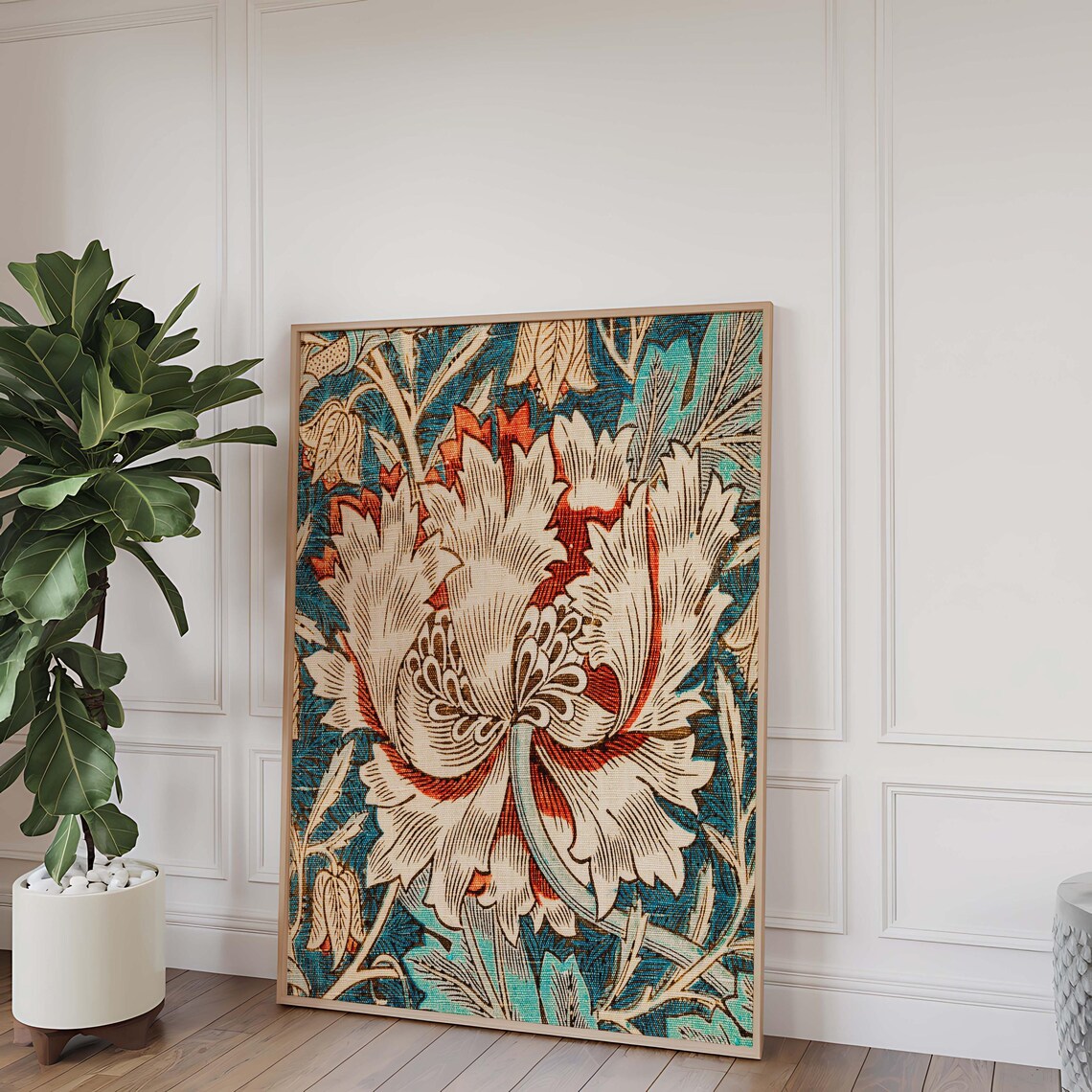 William Morris Ornate Floral Pattern, Victorian Era - Image 5