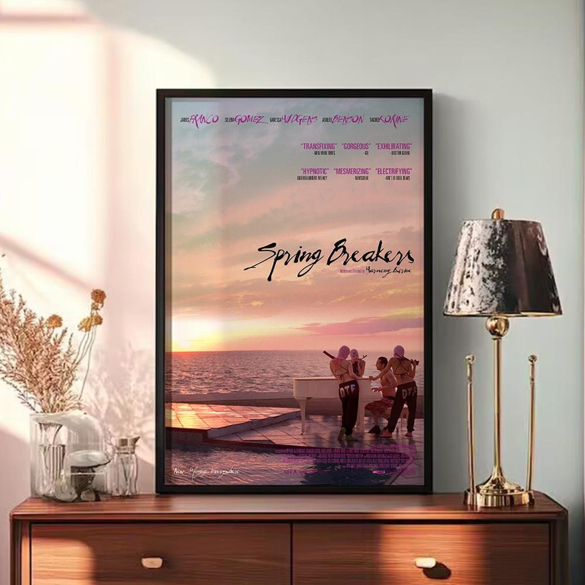 Spring Breakers Harmony Korine Sunset Beach Piano Movie Poster - Image 3
