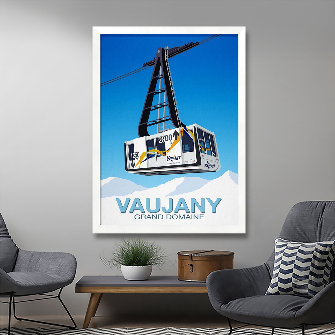 Vaujany Ski Resort Travel Poster - Image 2