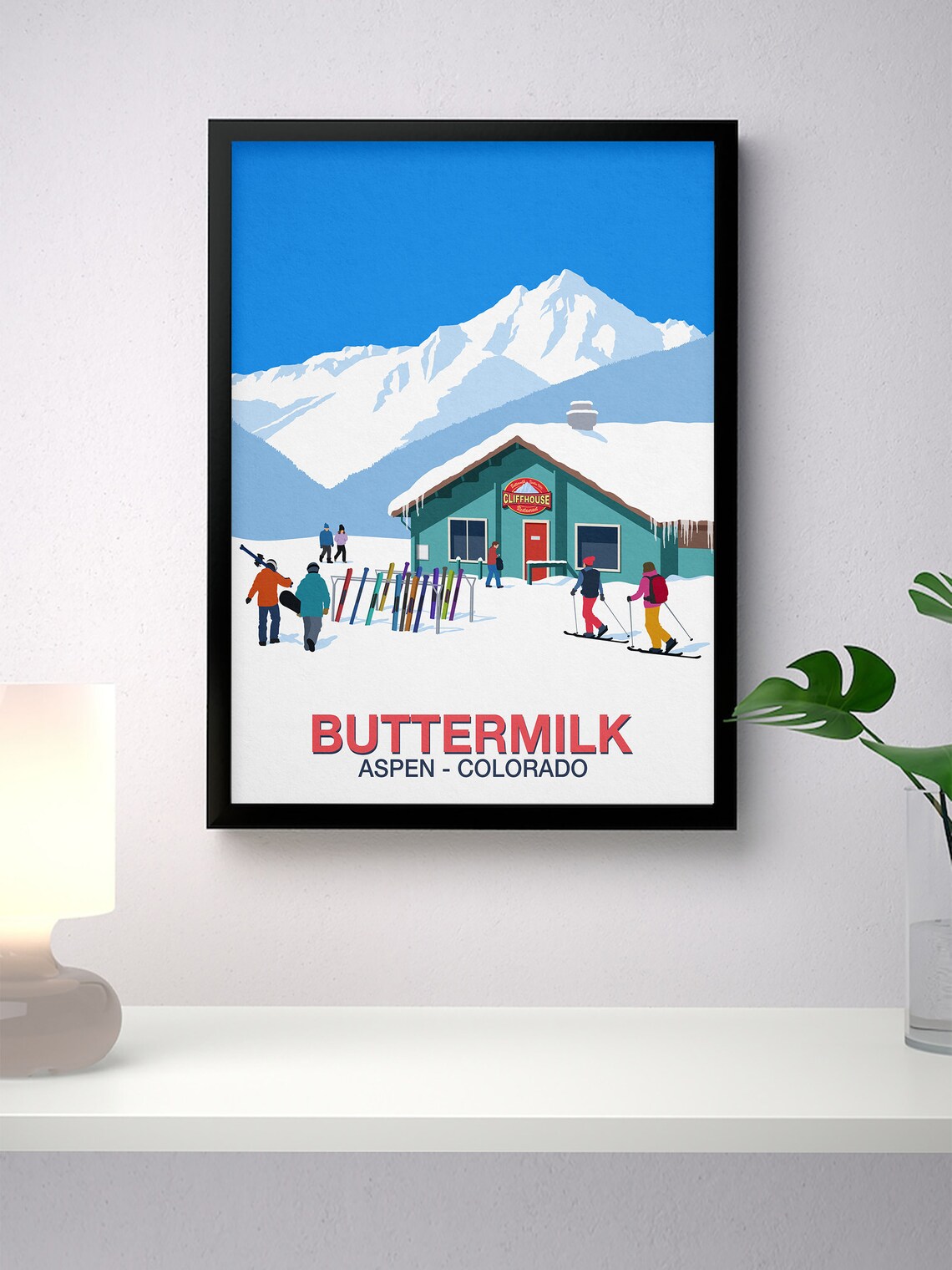 Buttermilk Ski Resort Travel Poster Print - Image 2