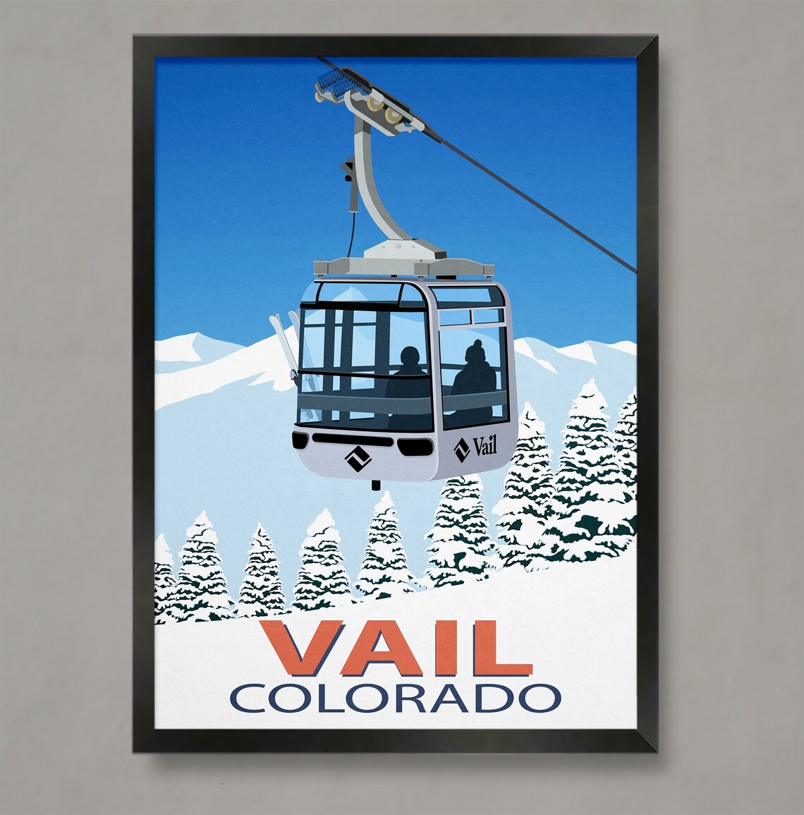 Vail Ski Resort Colorado Travel Poster
