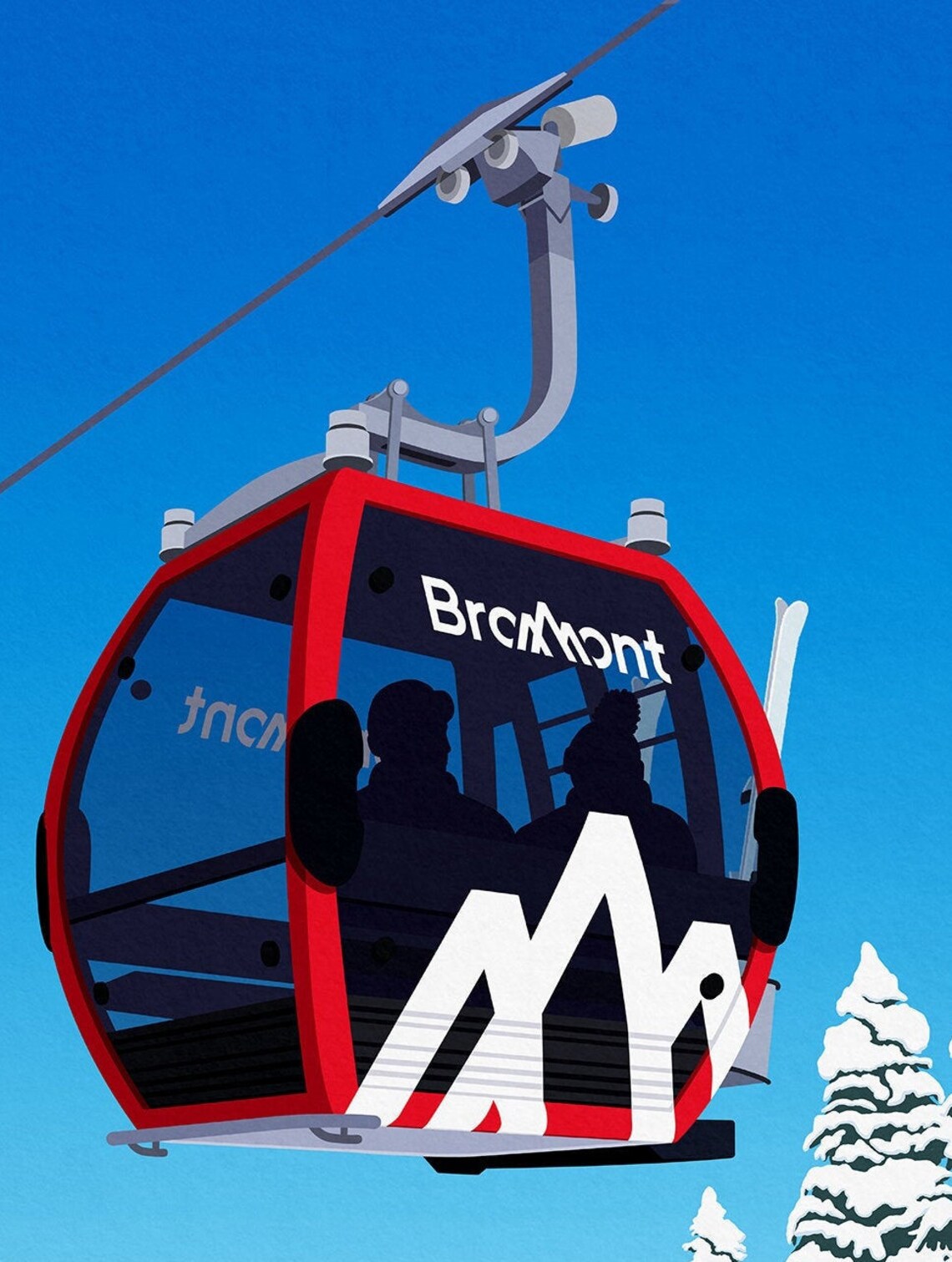 Bromont Ski Resort Poster, Ski Travel Poster - Image 2