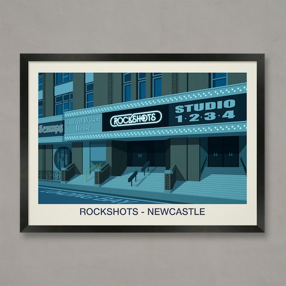 Rockshots Newcastle Nightclub Neon Sign Studio Venue Wall Art