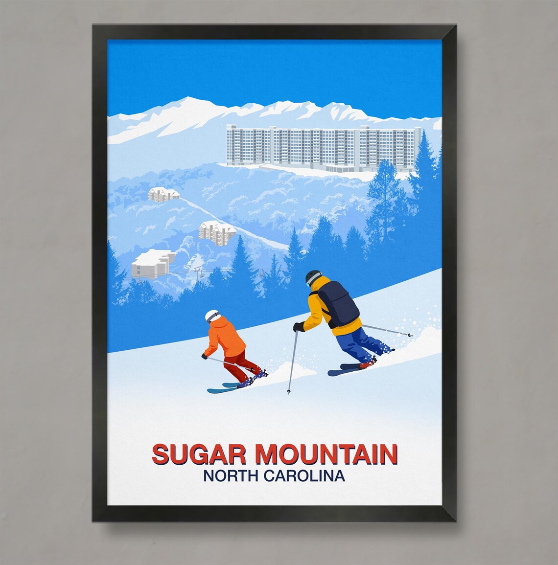 Sugar Mountain Ski Resort Travel Poster Print