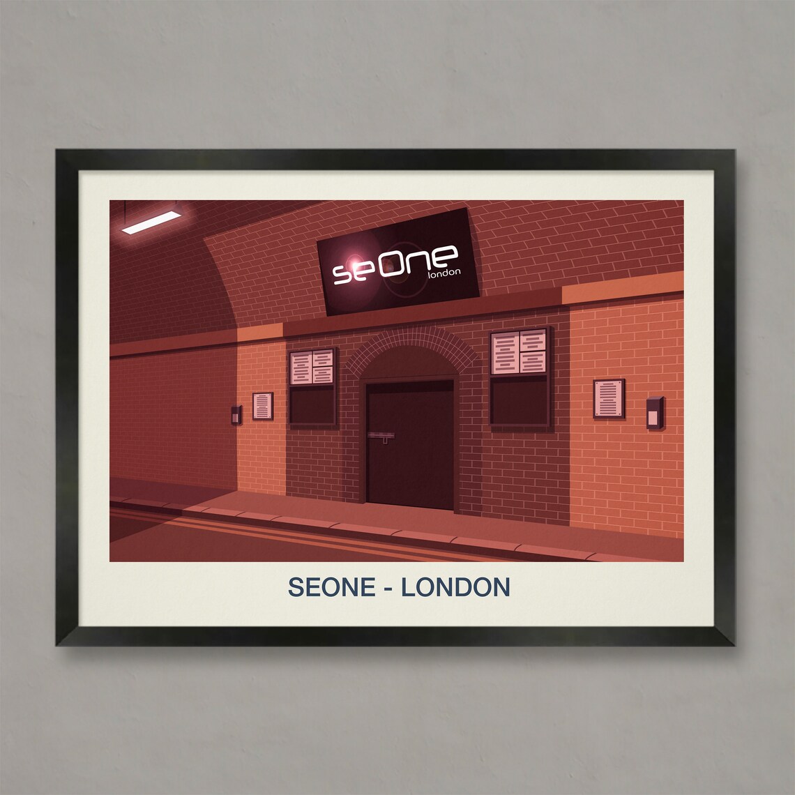 SeOne London Nightclub Poster Brick Arch Venue Underground Art