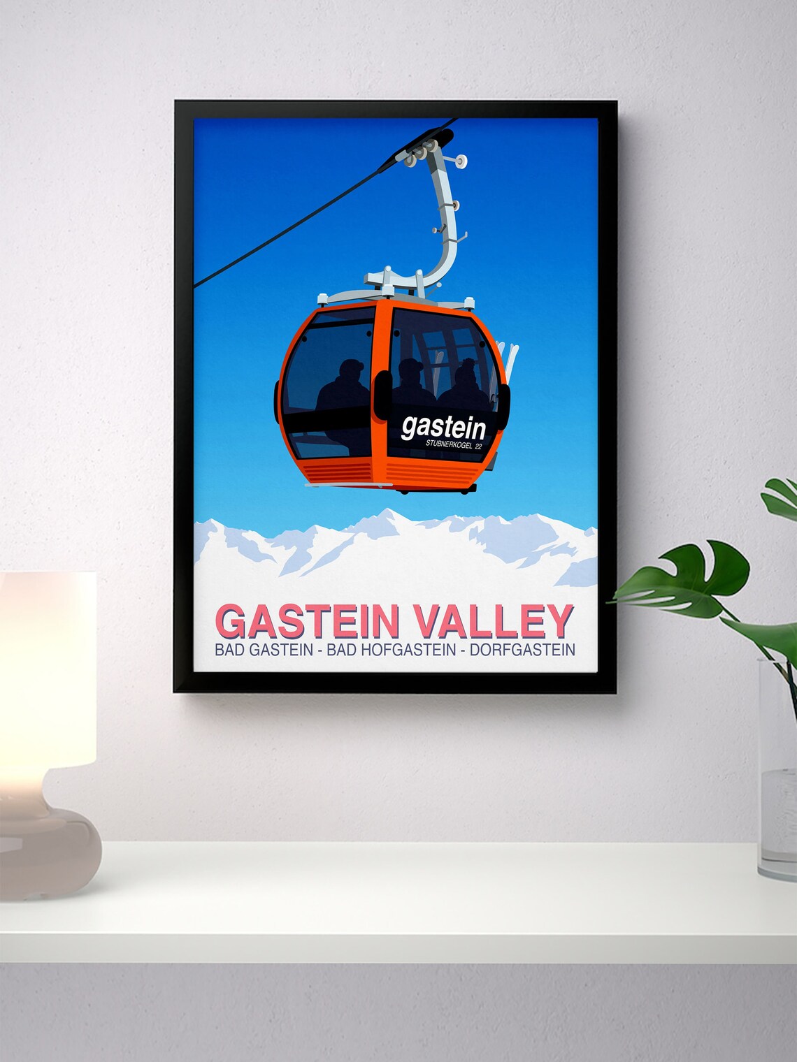 Gastein Valley Ski Poster, Alpine Travel Art Print - Image 4