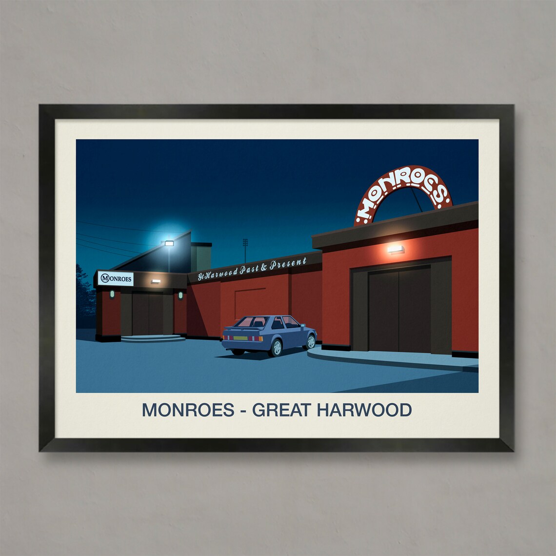 Monroes Nightclub Great Harwood Art Print