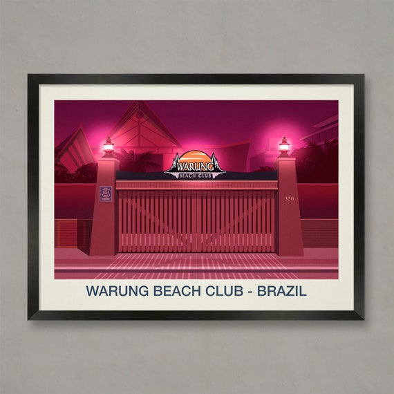 Warung Beach Club Poster Nightclub Prints Warung Beach Club Warung Beach Club Print Warung Beach Club Poster Warung Beach Club Brazil