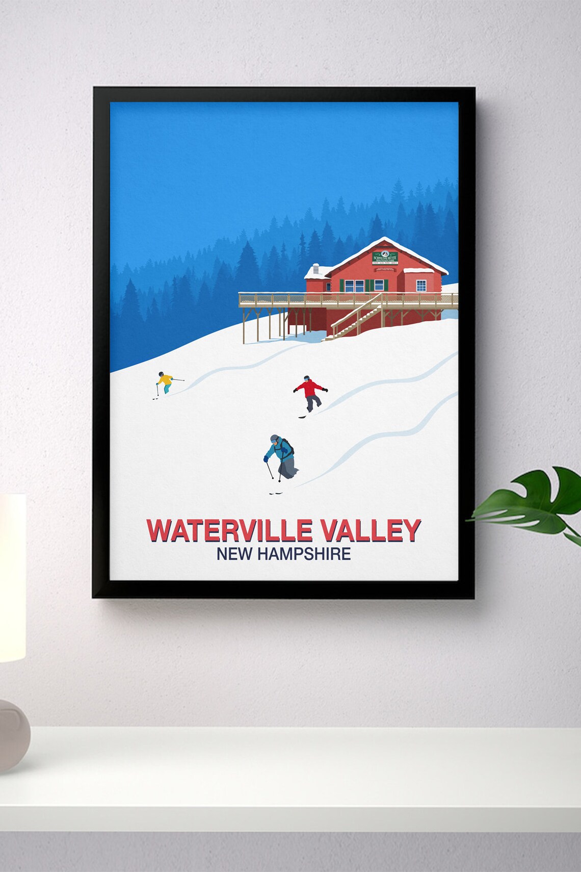 Waterville Valley Ski Resort Travel Poster - Image 4