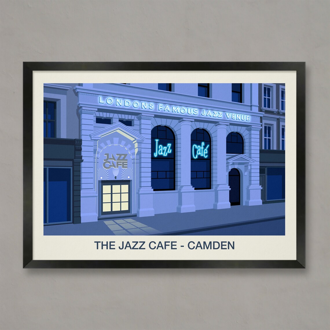 The Jazz Cafe Camden Nightclub Poster Neon London Jazz Venue Art