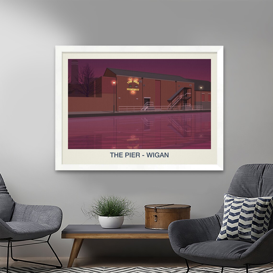 The Pier Nightclub Poster, Coastal Nightlife Art Print - Image 2