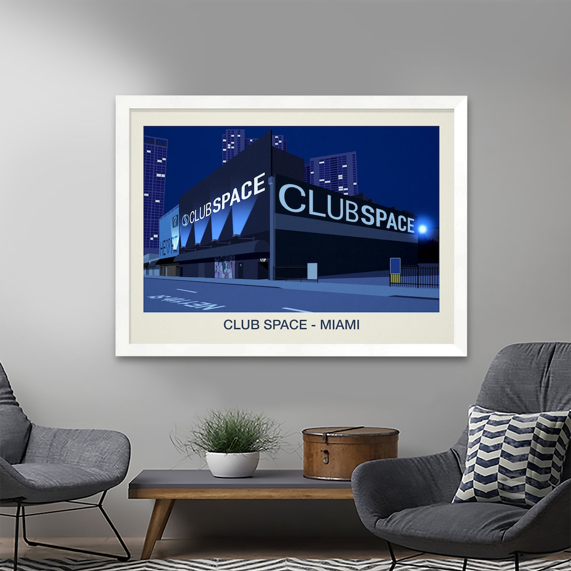 Club Space Miami Nightclub Poster, Travel Poster - Image 2