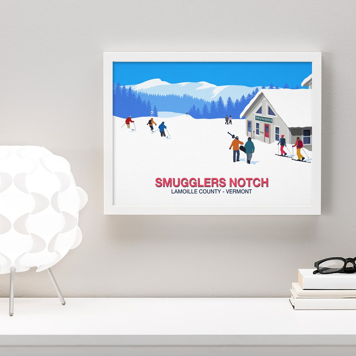 Smugglers Notch Ski Resort Travel Poster Print - Image 4